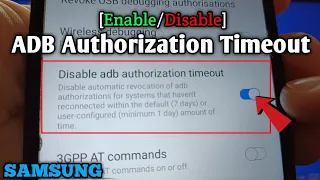 How to enable or disable adb authorization timeout on Samsung Galaxy A02 | Developer Options