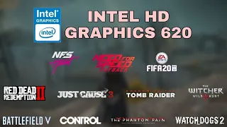 Intel HD Graphics 620 Test in 11 Games ! 2020