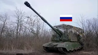 Combat operations conducted by the crew of the 152mm self-propelled artillery unit 2S19M2