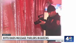 NYPD raids Queens massage parlors that were alleged fronts for brothels | NBC New York