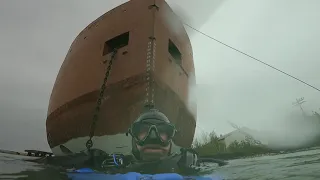 Diving Under a Great Lakes Freighter