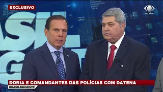 Datena entrevista governador de São Paulo, João Doria