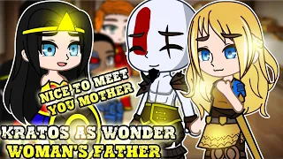 Justice League reacts to Kratos as Wonder Woman's Father -Gacha react