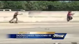 Trooper chases teen down I-95, uses Taser to subdue him