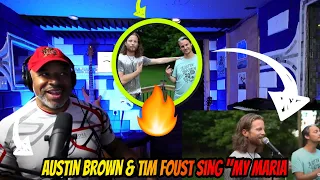 Austin Brown & Tim Foust sing "My Maria" in the Backyard! (Home Free) - Producer Reaction