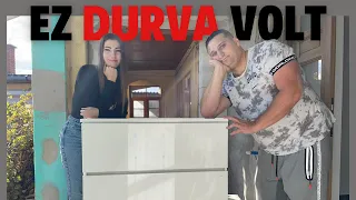 EZ DURVA VOLT | ÖSSZESZERELJÜK A FÜRDŐSZOBASZEKRÉNYT | Veszekedtünk | Házfelújítás #33