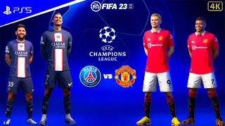 When Haaland Mbappe Play Against Ronaldo Messi | PSG vs Man Utd | UCL Final | PS5 Gameplay [4K60]
