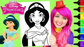 Coloring Princess Jasmine Aladdin Disney Coloring Page Prismacolor Markers | KiMMi THE CLOWN