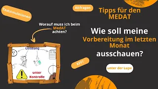 Der letzte Monat vor dem MedAT: Tipps für die optimale Vorbereitung