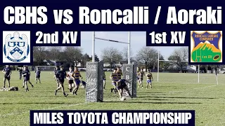 CBHS 2nd XV vs Roncalli College, Aoraki Combined 1st XV