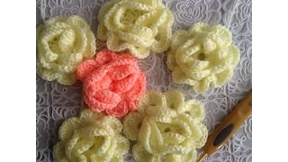 How to crochet a rose/Роза крючком