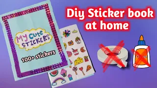 Diy handmade sticker book | without Double sided tape and Glue | 100+ sticker's