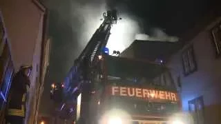 16.05.2015: Schweißarbeiten verursachen Dachstuhlbrand in Güstrow