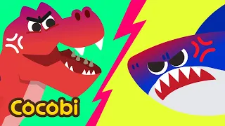 Lagu T-Rex vs Hiu | Siapa Yang Terbaik? | Lagu Anak | Kids Songs | Cocobi