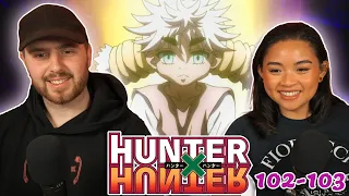 KOMUGI HAS ARRIVED!! - Hunter X Hunter Episode 102 + 103 REACTION + REVIEW!