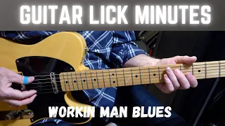 GUITAR LICK MINUTES- This week: The guitar licks of Merle Haggard's classic song WORKIN MAN BLUES.