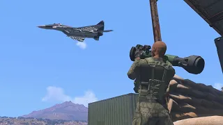 Ukrainian Marines Destroy 3 Russian Mig-29 Aircraft with Stinger Missiles - ARMA 3