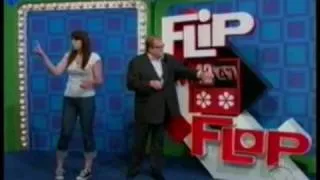 Dismal playing of Flip Flop / contestant accidently pressed the button -- The Price is Right (Carey)