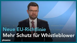 Bundesjustizminister Marco Buschmann zum Schutz für Whistleblower