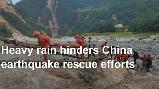 Heavy rain hinders China earthquake rescue efforts