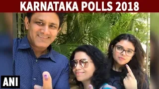 Karnataka elections 2018: Indian cricketers cast their votes in Bengaluru