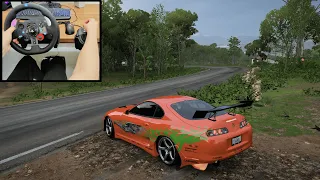 Paul Walker Toyota Supra MK4 | Forza Horizon 5 | Steering Wheel Gameplay | Ethanol Engines