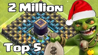 Clash of clans TOP 5 RAIDS (1 Million Loot Series)