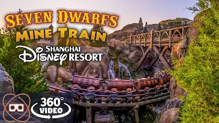 [5K 360] Shanghai Disneyland Seven Dwarfs Mine Train Coaster - 360 POV