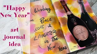 Happy new year - art journal idea