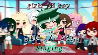 MHA / BNHA || Gacha club ||  girls VS boys || singing || My first video of izuku midoriya's life