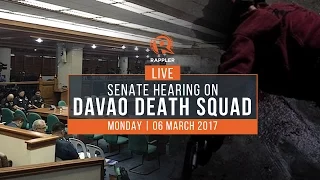 LIVE: Senate hearing on Davao Death Squad, 06 March 2017