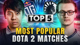 TOP 5 Most Popular Matches in Dota 2 History