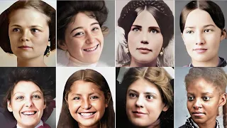 Stunning Smiling Ladies from the 1800s Colorized & Animated 🎨