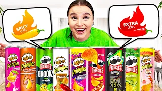 Ich teste ALLE Pringles Sorten ! 🌶️😵‍💫 (Extrem scharfe Pringles ) - Celina