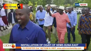 Raila, Joho, Oparanya arrive in Suna East for the coronation of  Fredrick Owili as Ogayi of Seme