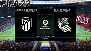 FIFA 22 - Atletico Madrid vs Real Sociedad | La liga 2021/2022 | Gameplay & Prediction