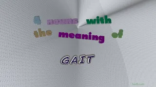 gait - 5 nouns synonym of gait (sentence examples)