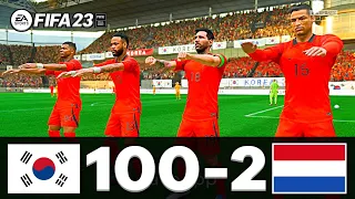 FIFA 23 - MESSI, RONALDO, MBAPPE, NEYMAR, ALL STARS | SOUTH KOREA 100 - 2 NETHERLANDS