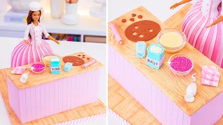 👩🏻‍🍳 Baker BARBIE Doll CAKE  💖  I turned my studio into a CAKE!!