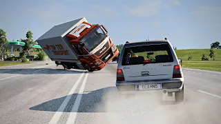 BeamNG Drive - Crossroad Car Crashes #5