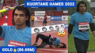 GOLD!! 🥇 (86.69m) | NEERAJ CHOPRA'S ALL 3️⃣ THROWS IN KUORTANE GAMES 2022 | 3AM SPORTS