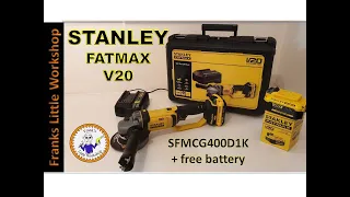 Stanley Fatmax angle grinder, SFMCG400D1K.