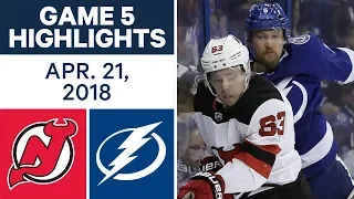 NHL Highlights | Devils vs. Lightning, Game 5 - Apr. 21, 2018