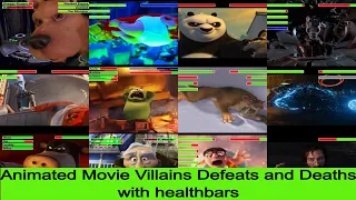 Animated Movie Villains Defeats and Deaths with healthbars