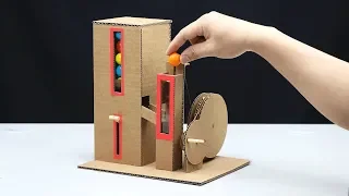 How to Build Gumball Vending Machine from Cardboard - Simple