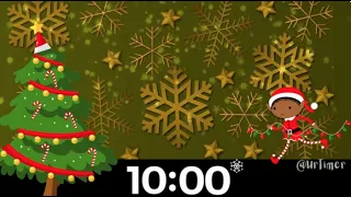 10 Minute Countdown Timer with Elf and Christmas Tree  & Magical Holiday Music