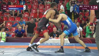 1/4 GR - 55 kg: M. ILBARS (TUR) v. A. KHOKONOV (RUS)