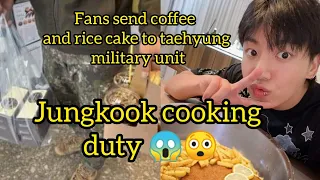 BTS Jungkook military 2024! Fans Send Rice Cakes To Taehyung In Camp #bts #jungkook #news