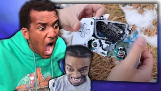 Reacting to YouTubers BREAKING Their PS5 Controllers