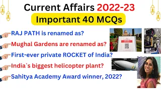 CURRENT AFFAIRS 2022-23 and GK: PS Group B Exam: Career Post